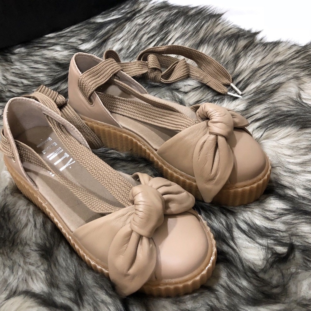 NIB PUMA Fenty Creepers Bow Oatmeal Natural
